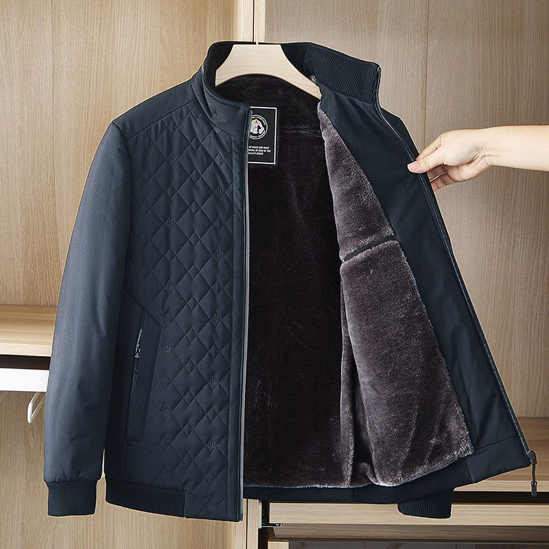 Plush Padded Stand-Collar Down Jacket