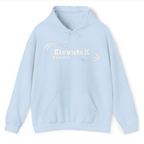 Velvet Hooded Sweatshirt with Overlapping Letter Print | Streetwear