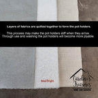 Japanese Spitz Christmas Flowers Pair of Pot Holders