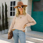 Knitted Women's Long Sleeve Pullover Sweater | Streetwear