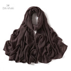 Solid Color Viscose Cotton Scarf for Muslim Women (One)