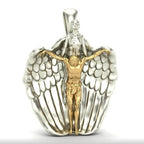 Angel and Christ Pendant Necklace