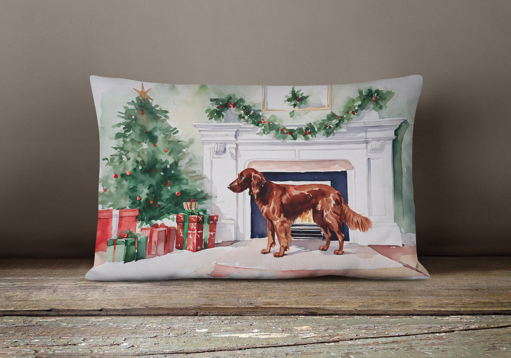Irish Setter Christmas Throw Pillow