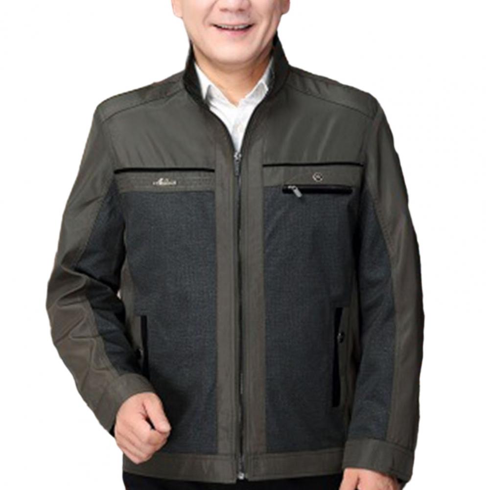 Men's Thick Plush Velvet Jacket with Stand Collar