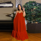 Sleeveless Long Dress for Women with Spaghetti Straps