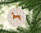 Ibizan Hound Merry Christmas Ceramic Ornament