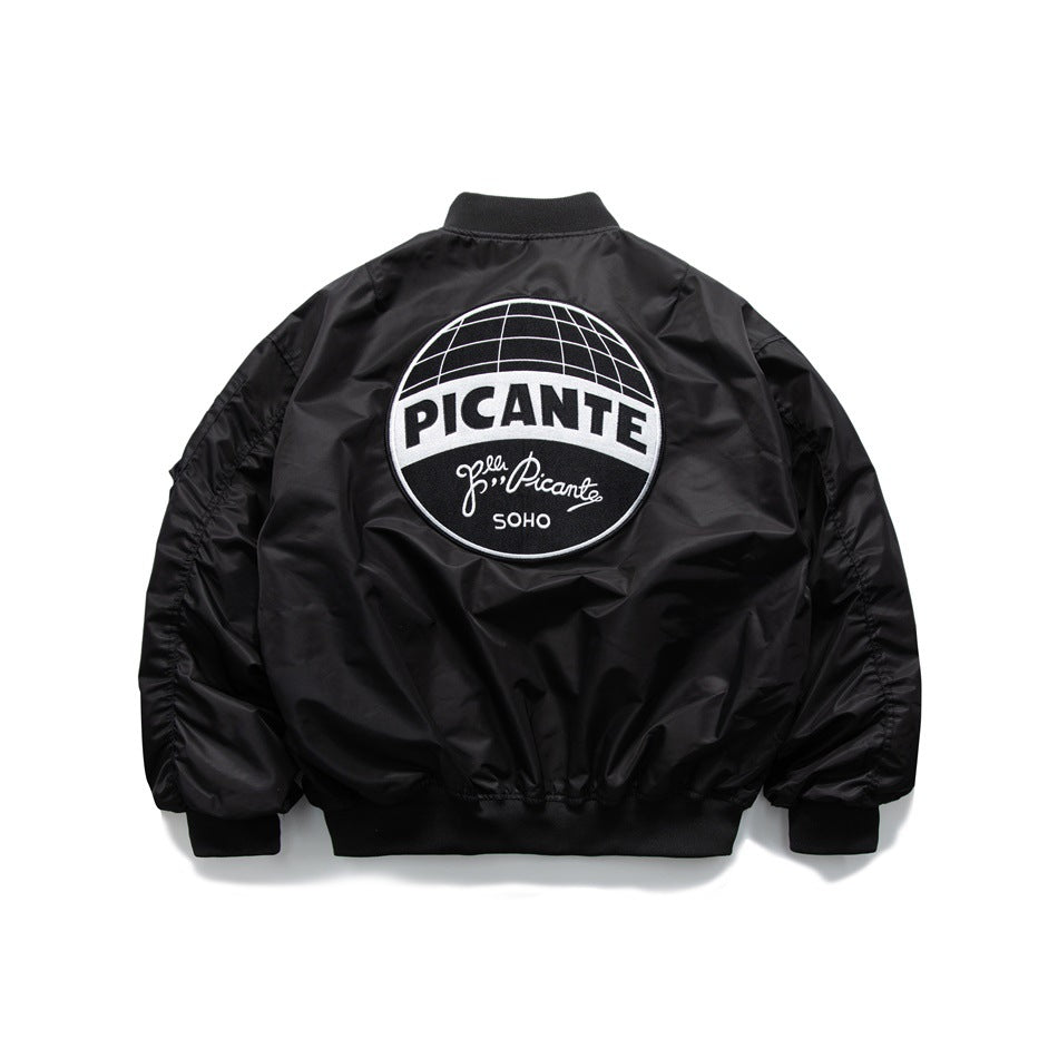 Men's Oversized Hip Hop Bomber Jacket for Spring/Fall