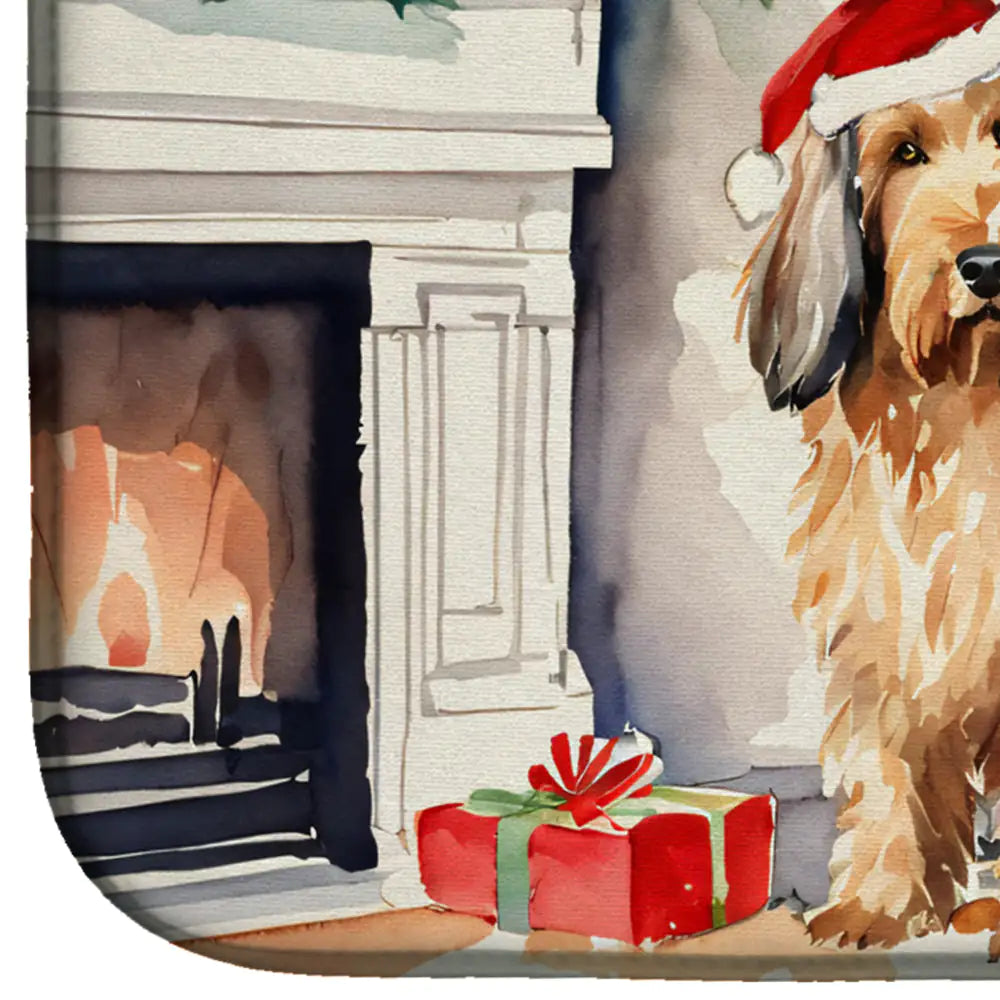 Otterhound Cozy Christmas Dish Drying Mat
