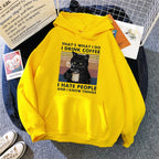 Creative Printed Cat Hoodie for Women