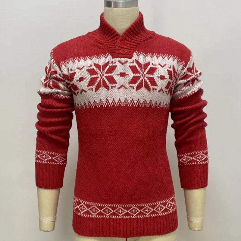 Men's Casual Solid Knitted Pullover Sweater (Long Sleeve) | Streetwear