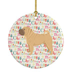 Shar Pei Merry Christmas Ceramic Ornament