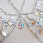 Women's Rhinestone Body Chain Bralette