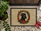 Giant Schnauzer Christmas Flowers Doormat