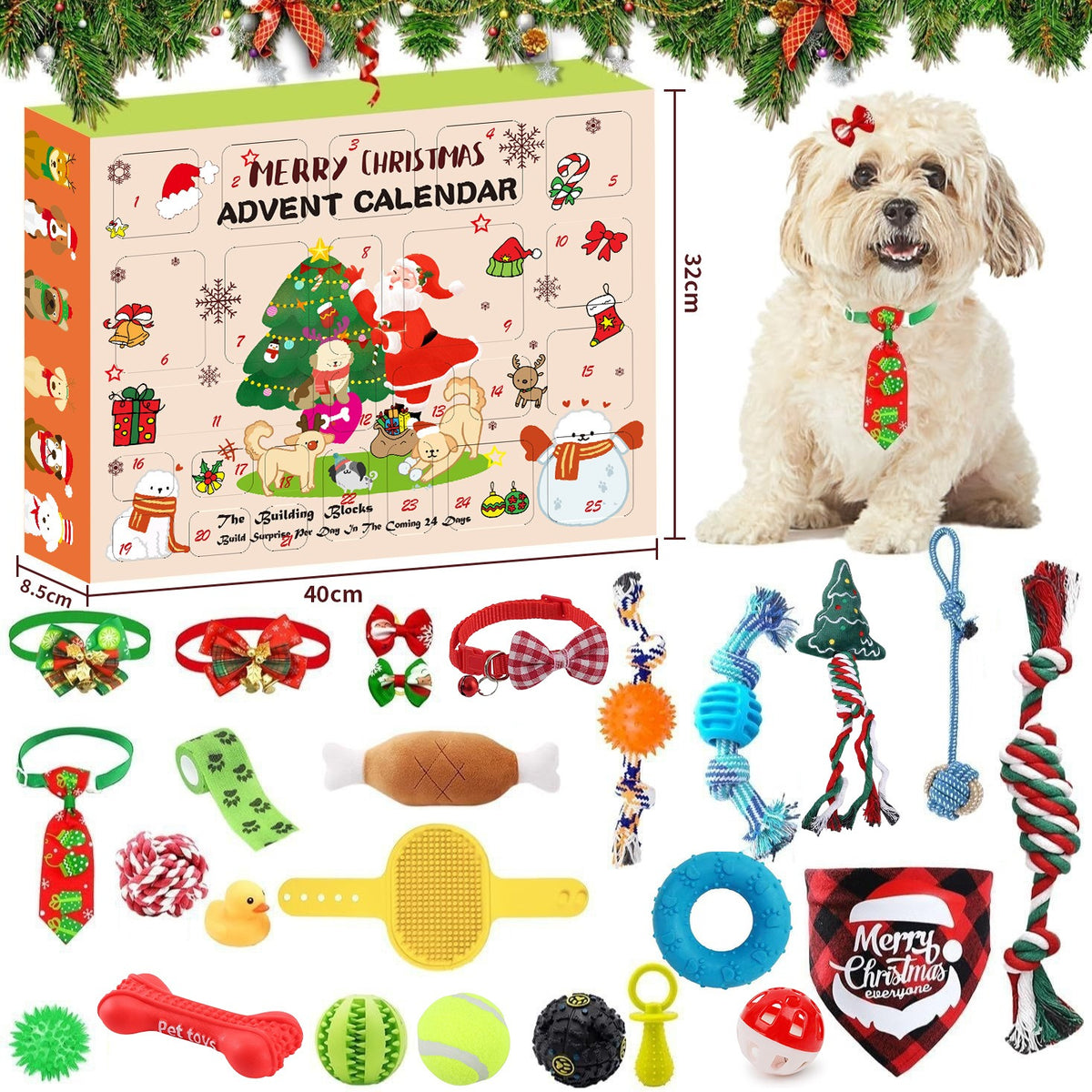 Christmas Dog Toy Gift Box