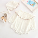 2020 Spring Korean Baby Ruffle Collar Bodysuit