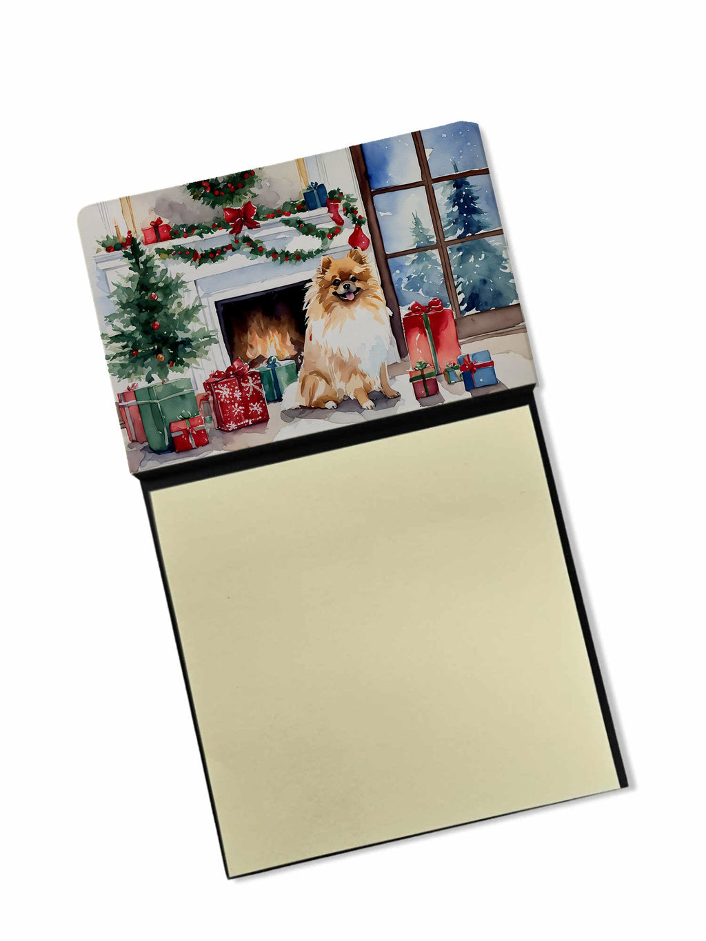 Pomeranian Cozy Christmas Sticky Note Holder