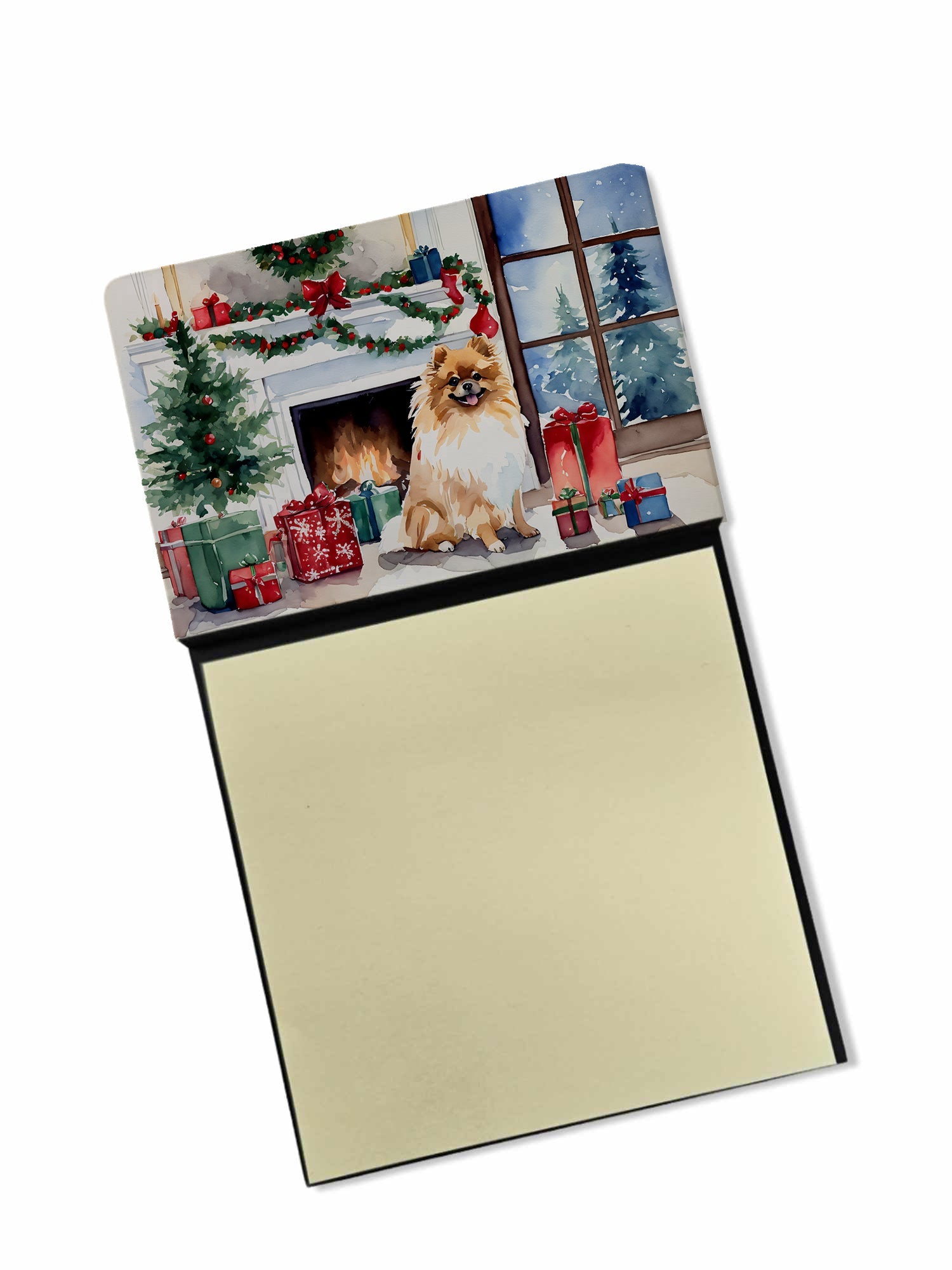Pomeranian Cozy Christmas Sticky Note Holder