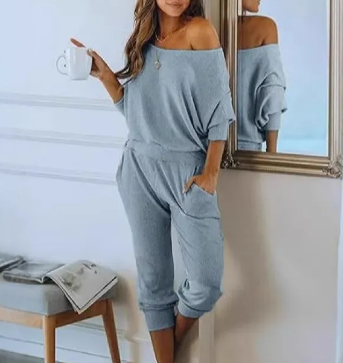 Off-the-shoulder Long Sleeve Pullover | Streetwear