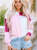 Women's Fashion Color Block Stitching Hoodie | Streetwear