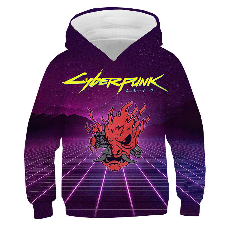 Cyberpunk 3D Full Color Kids Hoodie Sweater | Streetwear