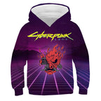 Cyberpunk 3D Full Color Kids Hoodie Sweater | Streetwear