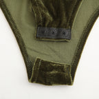 Strapless Velvet Sweetheart Party Bodysuit for Women