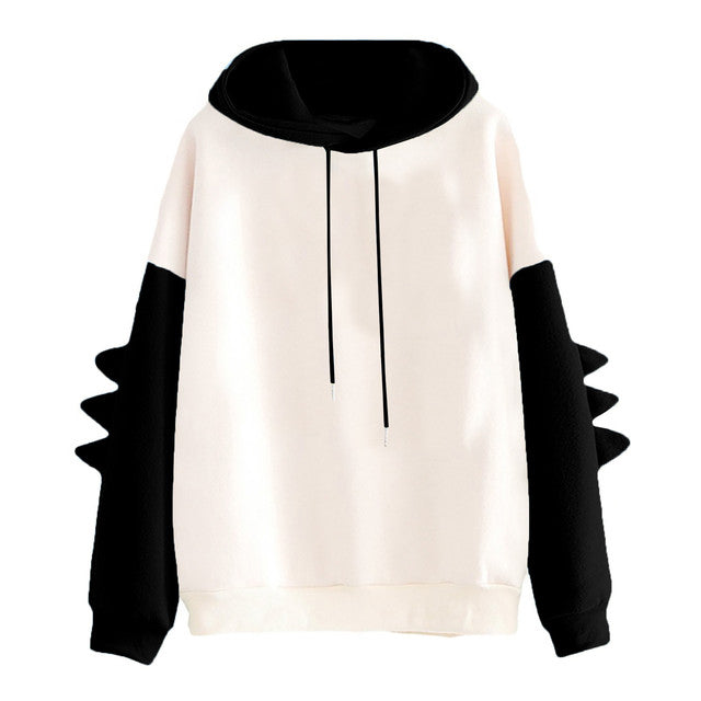 Dinosaur Cartoon Hoodie for Women - Winter Casual Wear | Streetwear