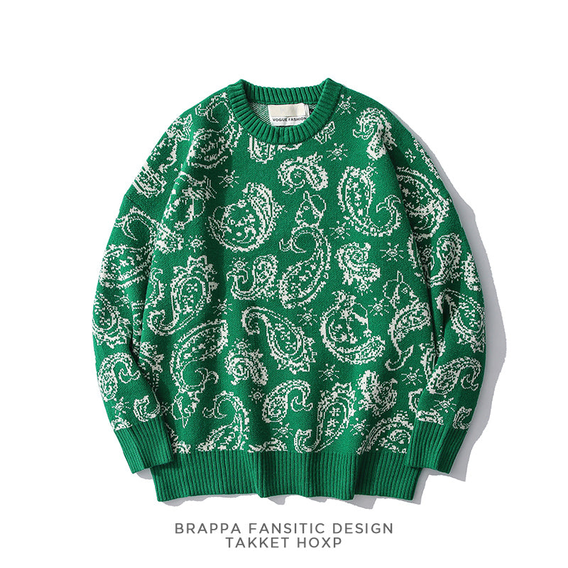Chao Brand Full Print Couple Sweater - Korean Style