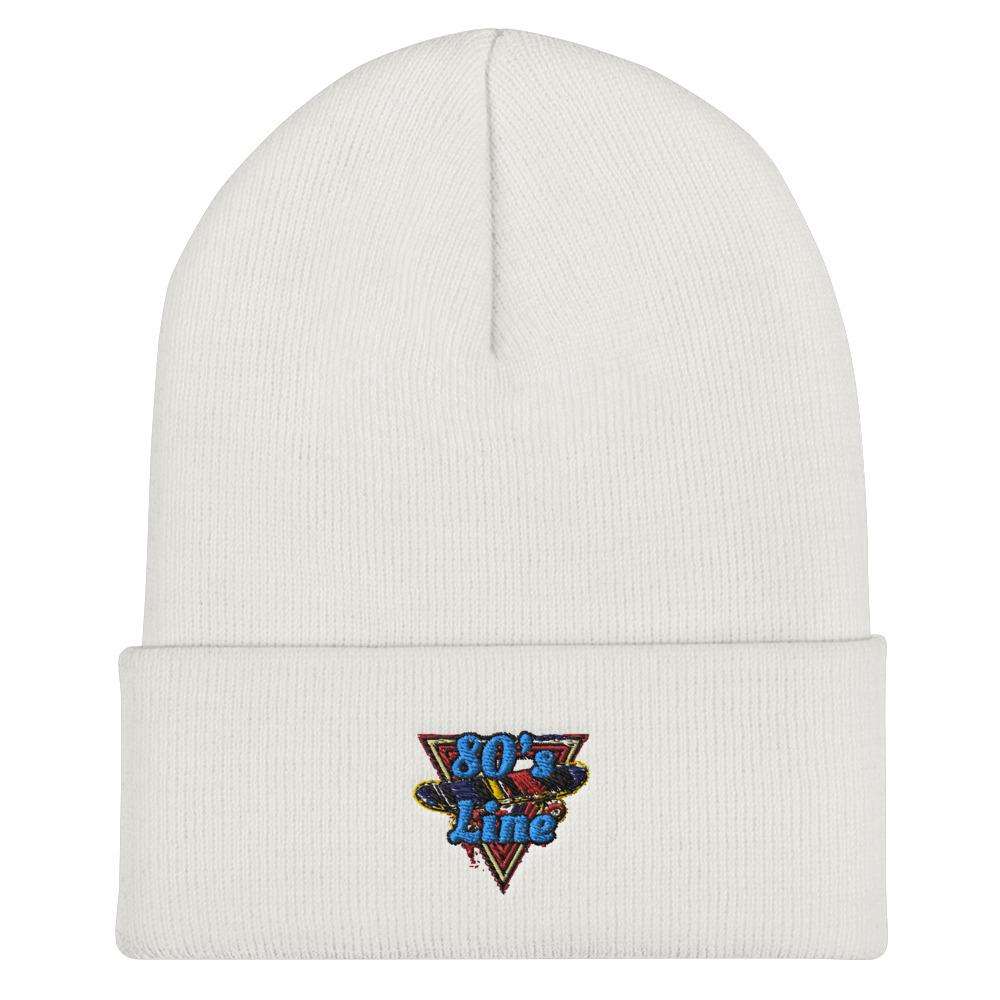 80's Line Cuffed Beanie | Embroidered Cap