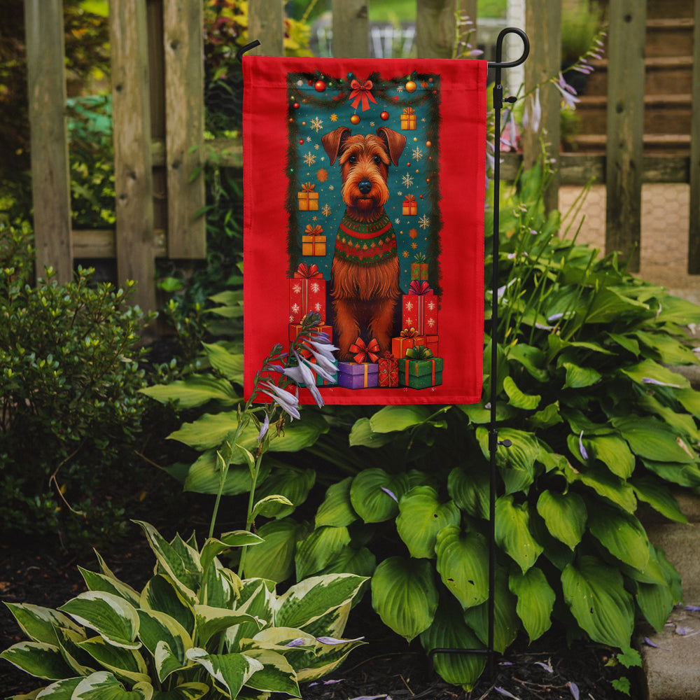 Irish Terrier Holiday Christmas Garden Flag