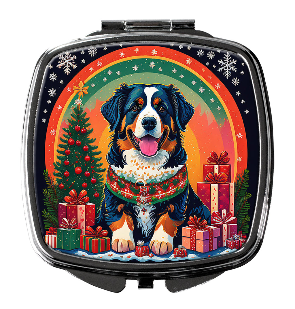 Bernese Mountain Dog Christmas Compact Mirror