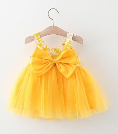 Girls' New Floral Mesh Slip Dress for Summer