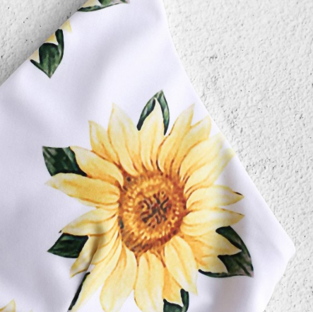 Reversible Daisy Print Swimwear, Stylish & Sexy Design