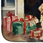 Golden Retriever Cozy Christmas Dish Drying Mat