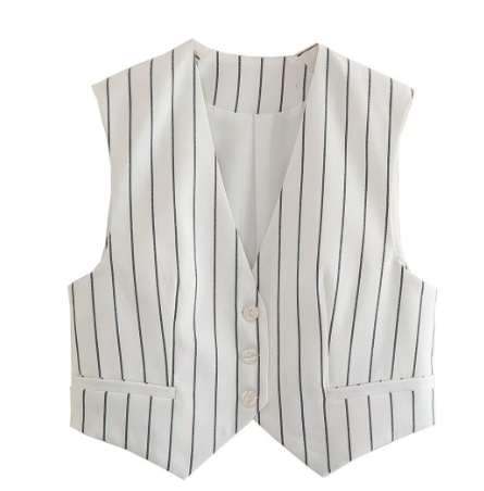 Lady's 3-Piece Set: Double Breasted Coat & Vest
