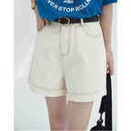 Women's Casual Wide Leg Shorts with Contrast Trim