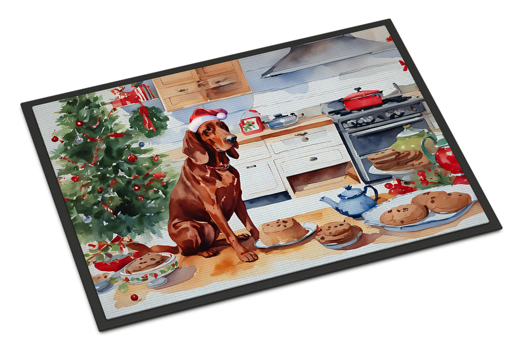 Redbone Coonhound Christmas Cookies Doormat