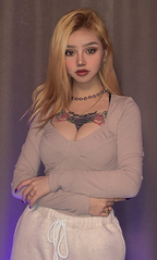 Vintage Style V-Neck Long Sleeve Bodysuit for Women