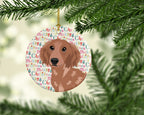 Chihuahua Red #2 Christmas Ceramic Ornament