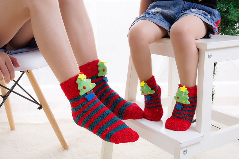 Thick Warm Family Christmas Socks for Adults