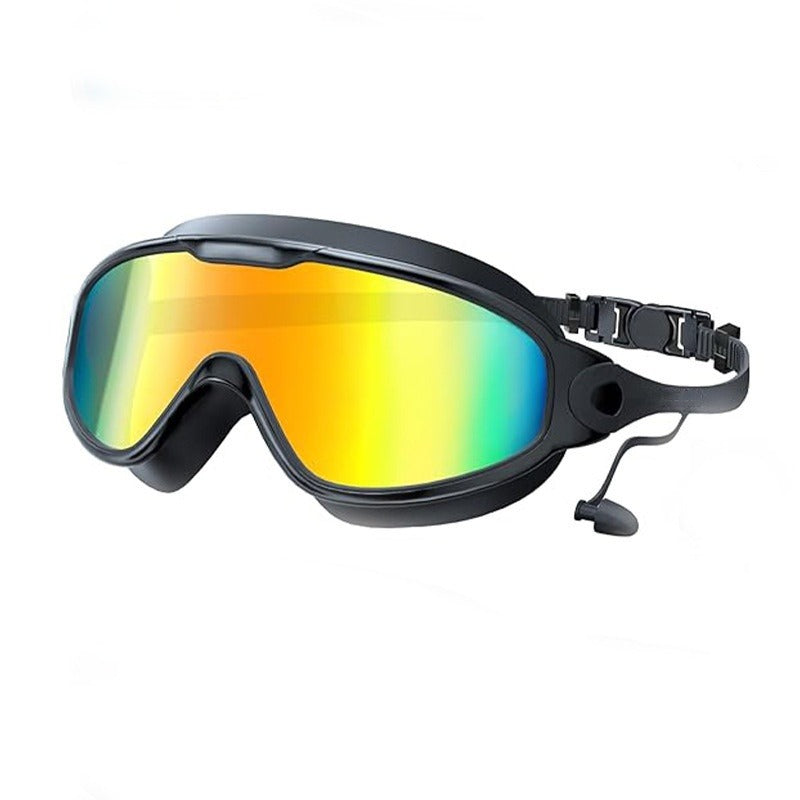 Anti-Fog Mirrored Swimming Goggles with Earplugs