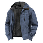 Hooded Sweater with Cotton-Padded Brown Lining