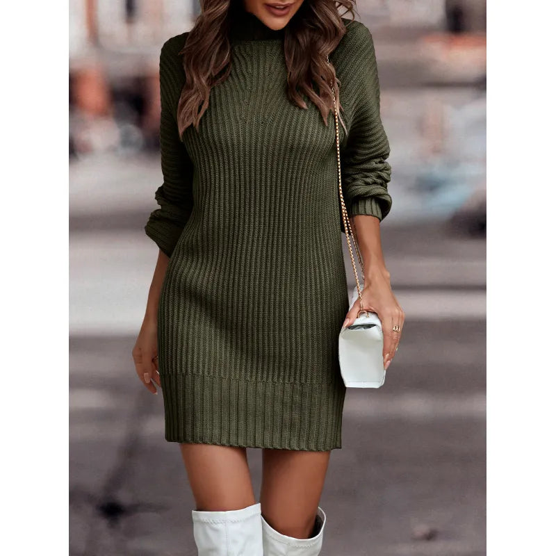 Women's Turtleneck Sweater Dress