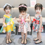 Girls' Princess Dress with Floral Print for Kids