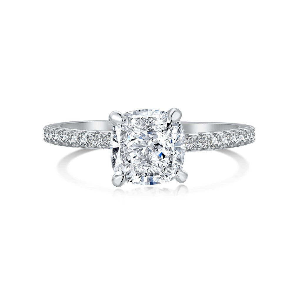 Marquise Cushion Zircon Solitaire Ring