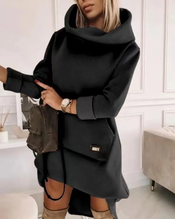 Casual Loose-Fitting Long Sleeve Hooded Pullover for Women | Streetwear
