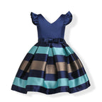 Girls' Pearl Flower One-Shoulder Dress for Christmas