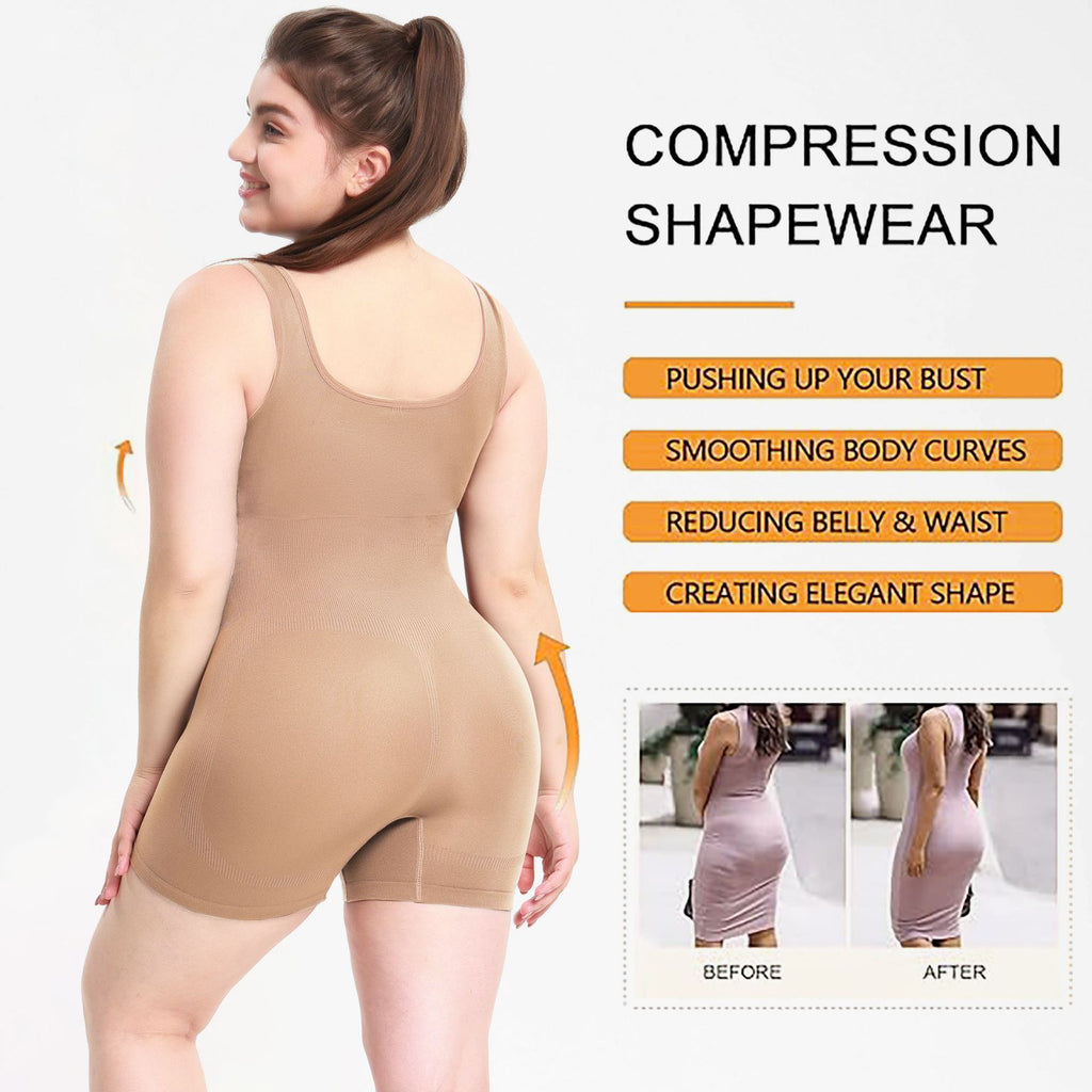 Plus Size Women's Sports Bodysuit with Waist Control