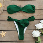 2024 Women's Solid Color Bikini with Strap设计