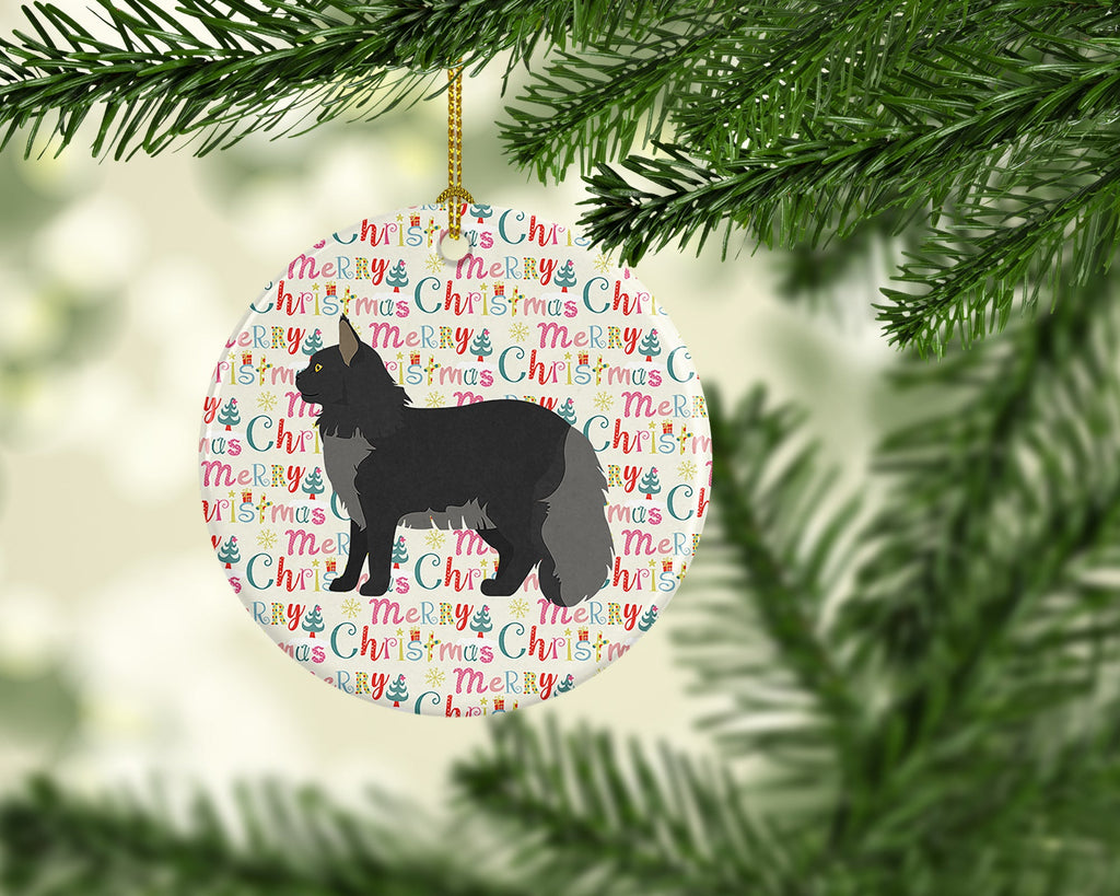 Maine Coon #2 Cat Christmas Ceramic Ornament